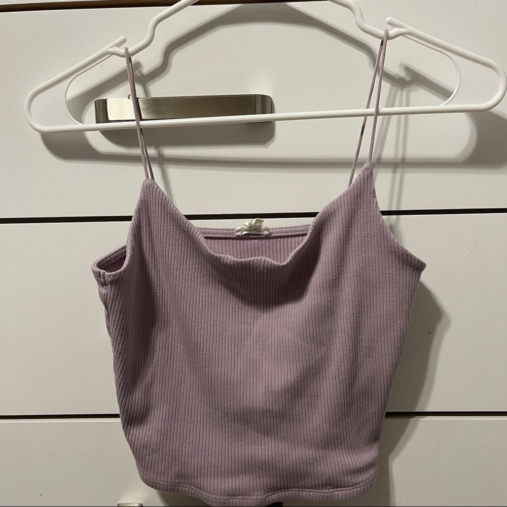 Garage The Ribbed Bungee Cami Light Purple - Picture 2 of 5
